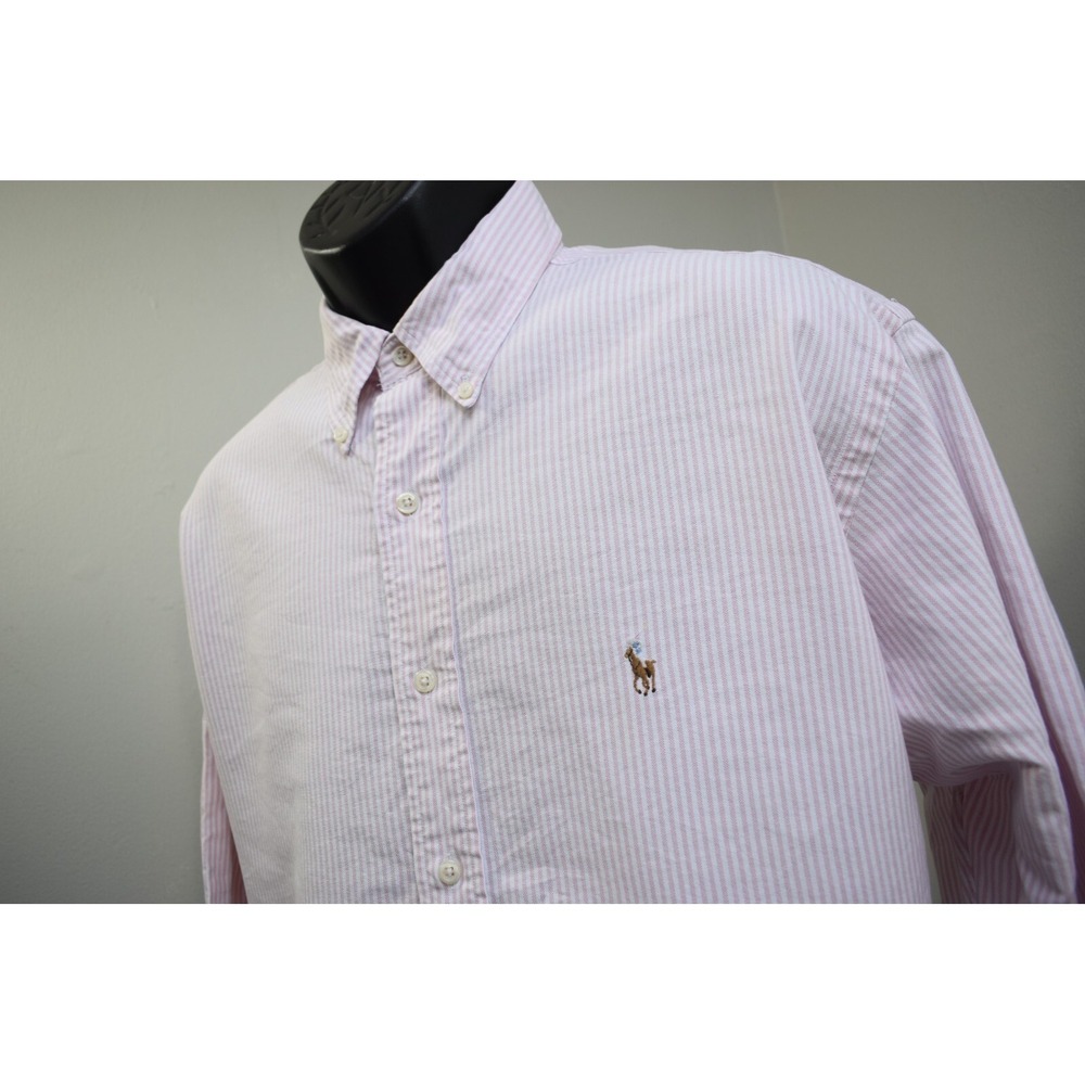 VTG Polo Ralph Lauren Dress Shirt Striped Long Sleeve Mens Size 16.5-33 Large - Picture 2 of 9